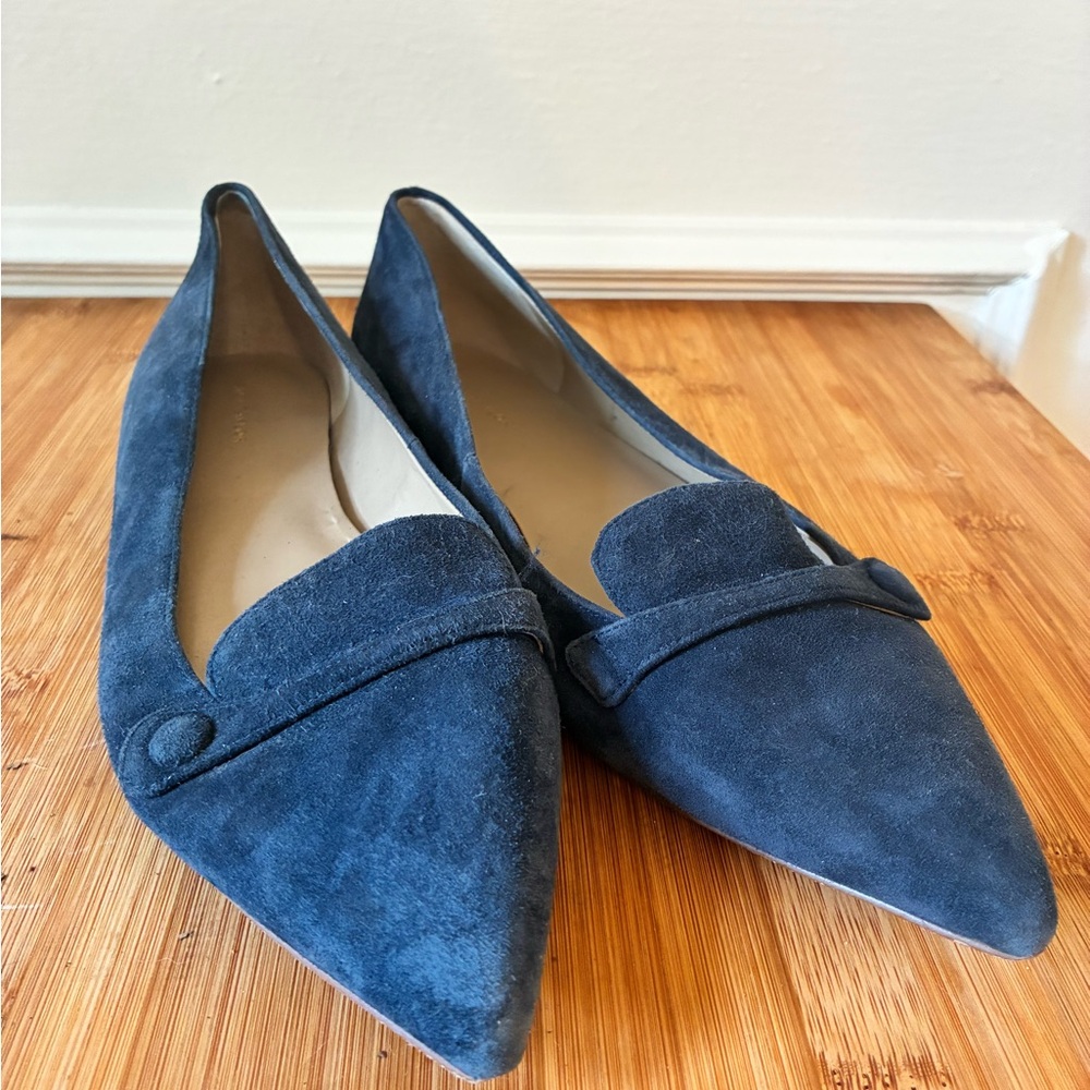Ann Taylor Blue Suede Flats
